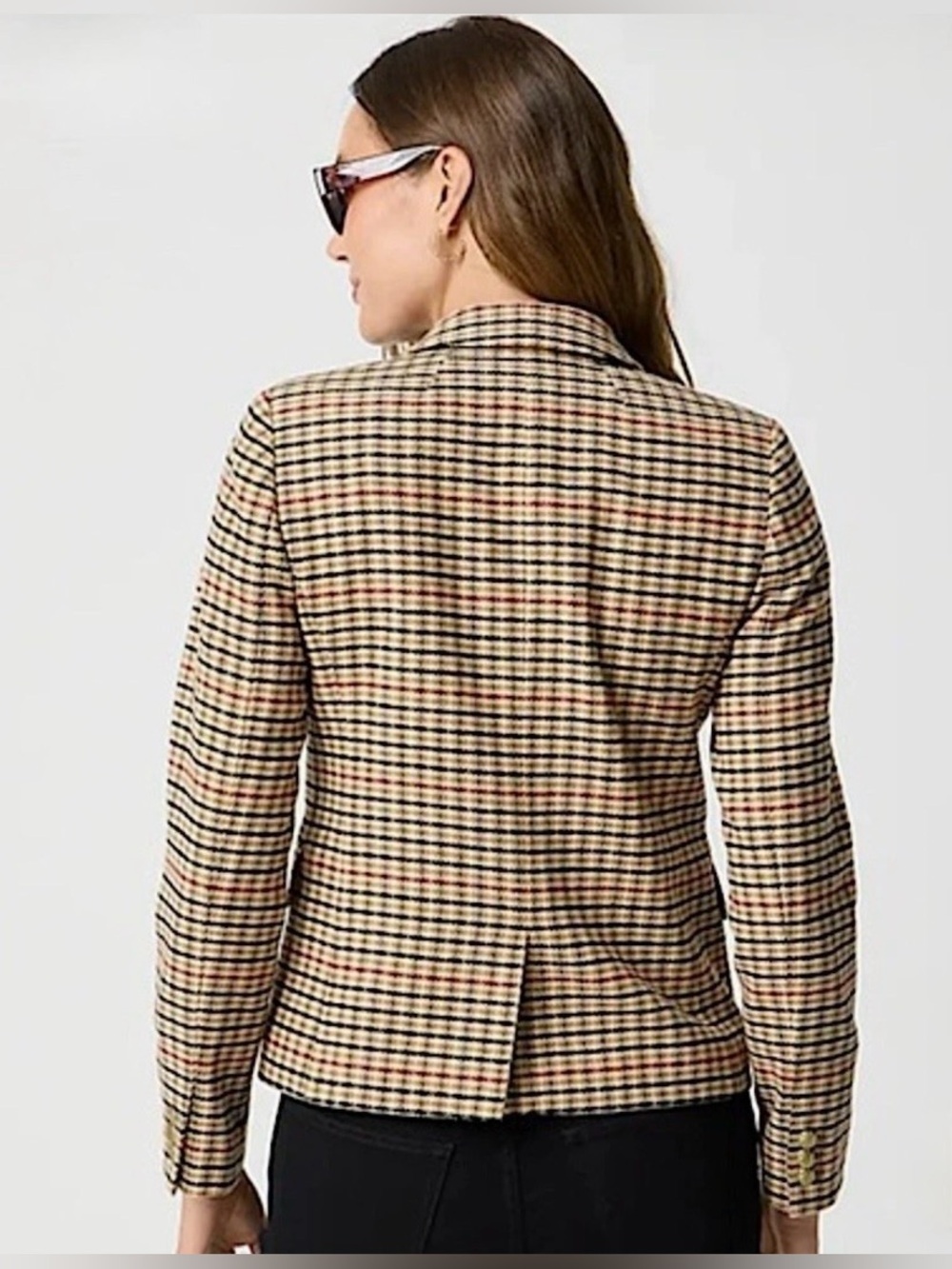 J.Crew Factory Wool-blend schoolboy blazer in houndstooth - Picture 3 of 14